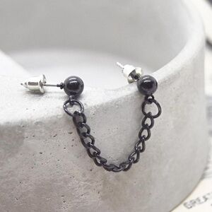Black Chain Stud Earring